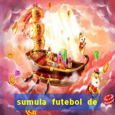 sumula futebol de campo word